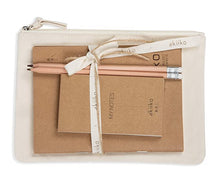 Load image into Gallery viewer, VEGAN Stationery Set - Diaries & Notepads with Pouch & Pencils