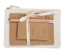 Load image into Gallery viewer, VEGAN Stationery Set - Diaries &amp; Notepads with Pouch &amp; Pencils
