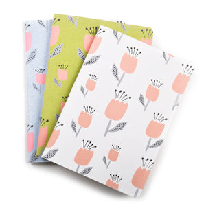 Hand Made – A6 Floral Notebooks Three Tree Free Paper