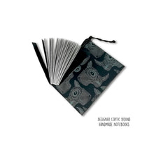 Load image into Gallery viewer, Handmade dark grey A6 Upcycled Note book (set of 2)
